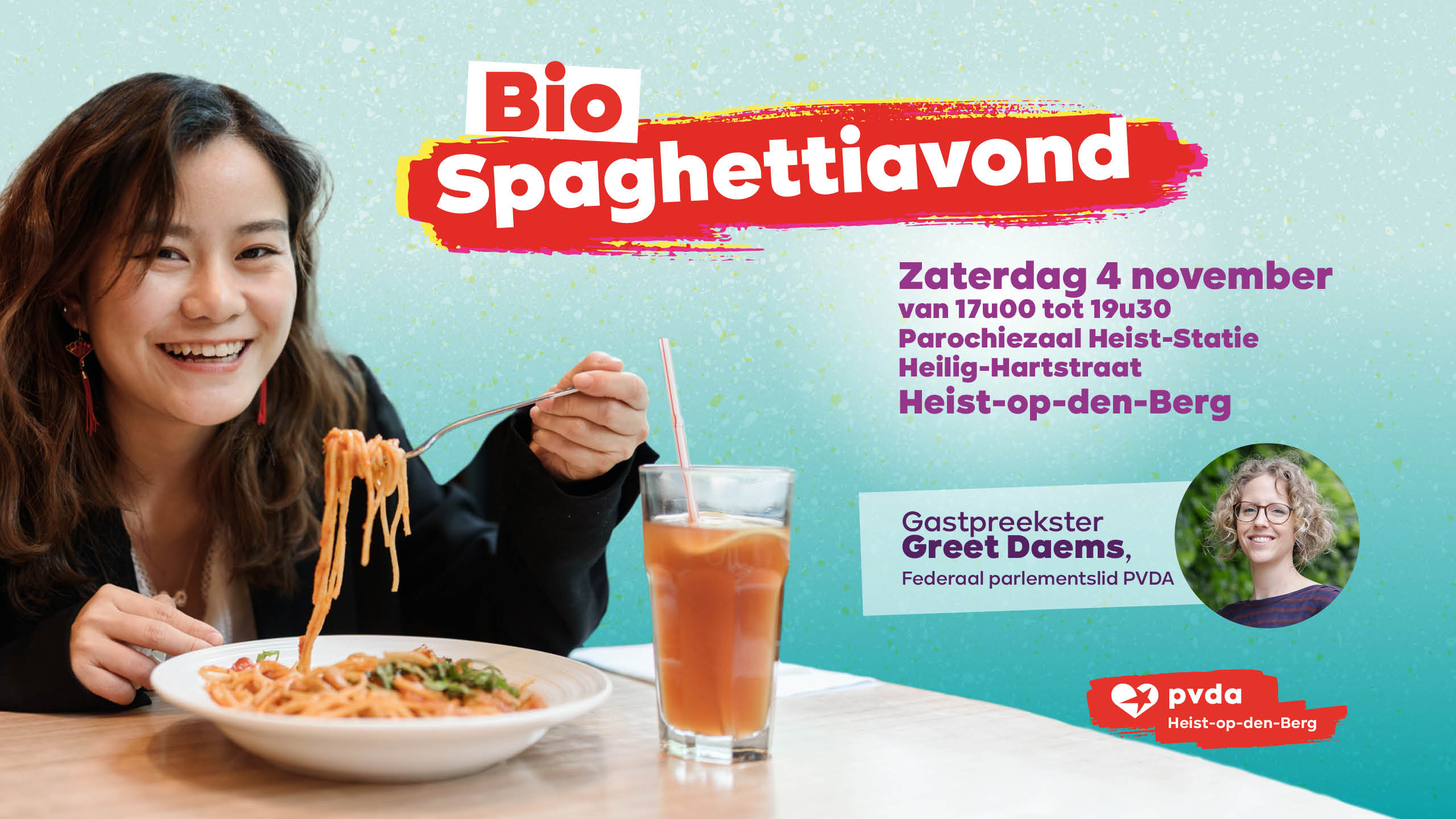 We nodigen je graag uit op onze jaarlijkse Bio Spaghetti-avond